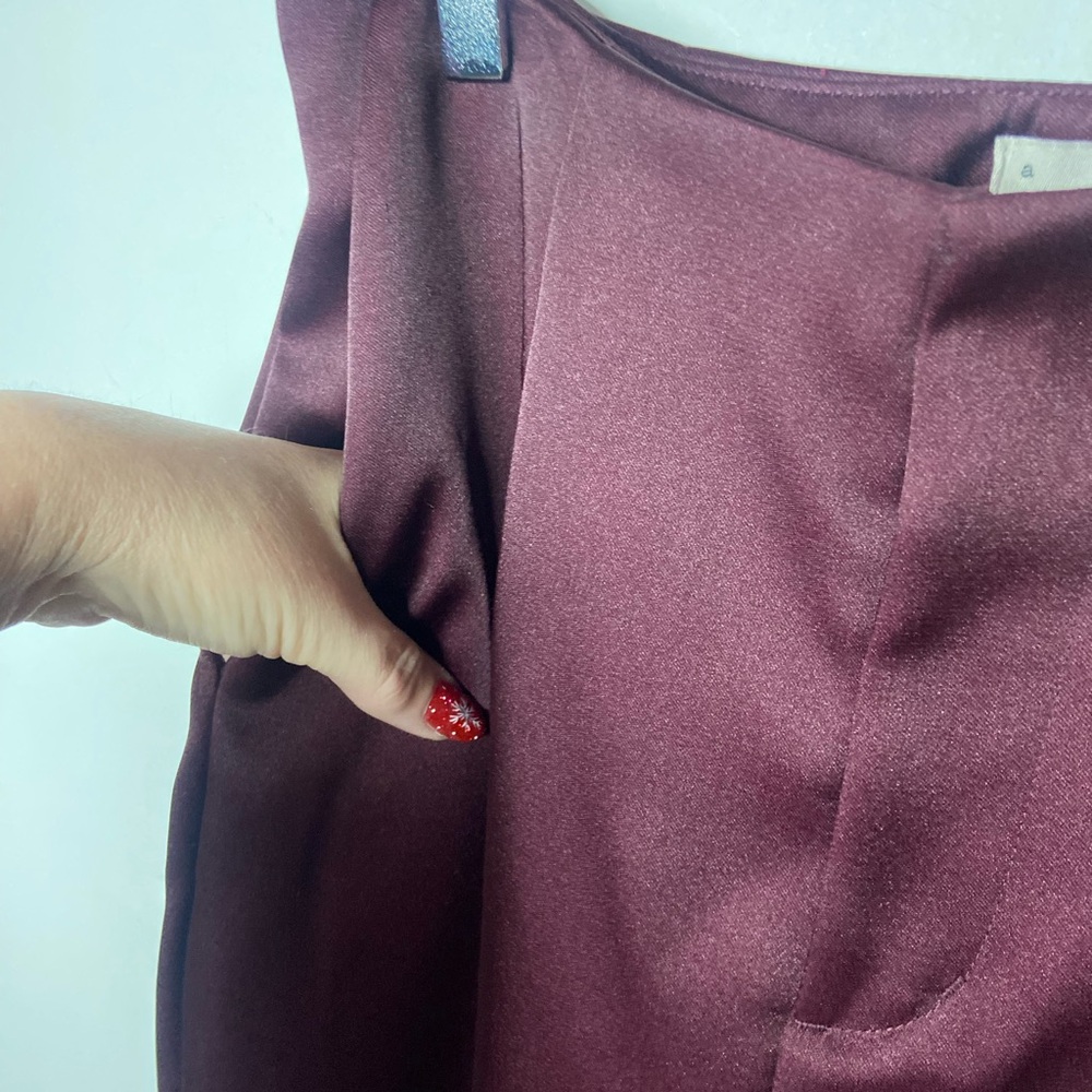 a new day Burgundy Trousers - Picture 4 of 9